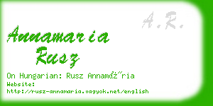 annamaria rusz business card